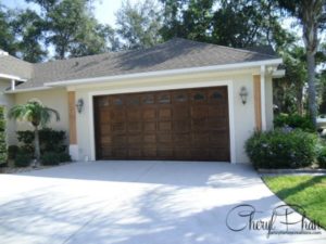 Dark Mahogany garage door