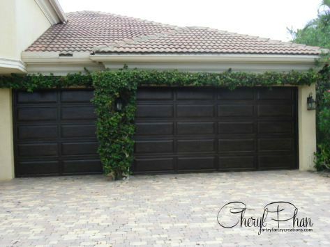 Dark Mahogany Faux Wood Grain Garage Door Faux Finish