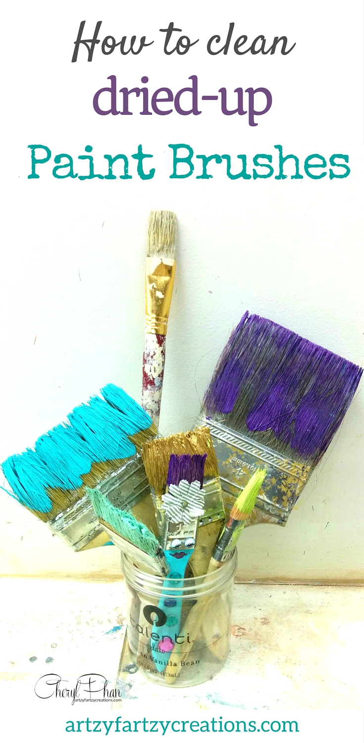 How to clean dried up paint brushes Faux Finish