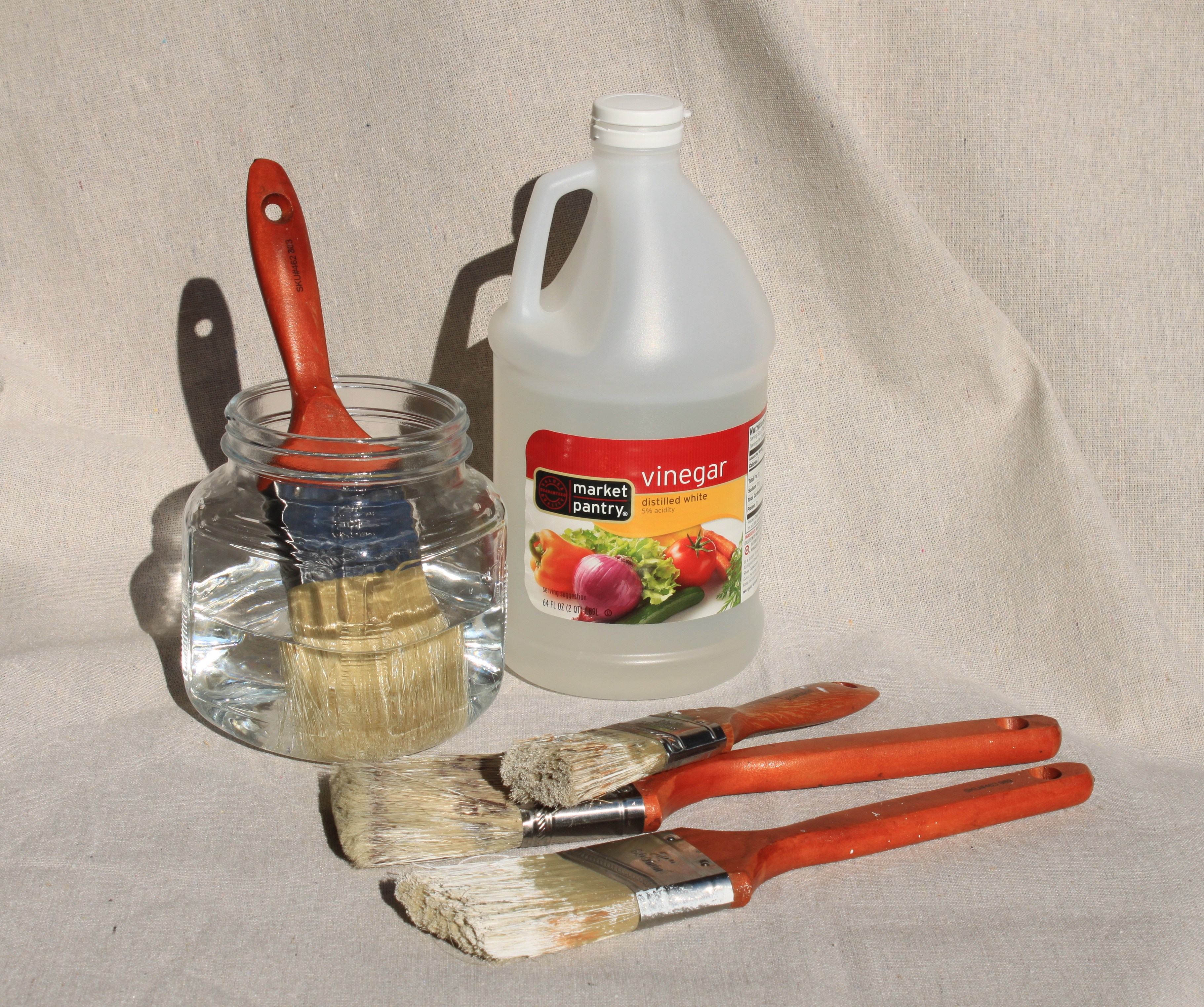 how to clean dried paint brushes