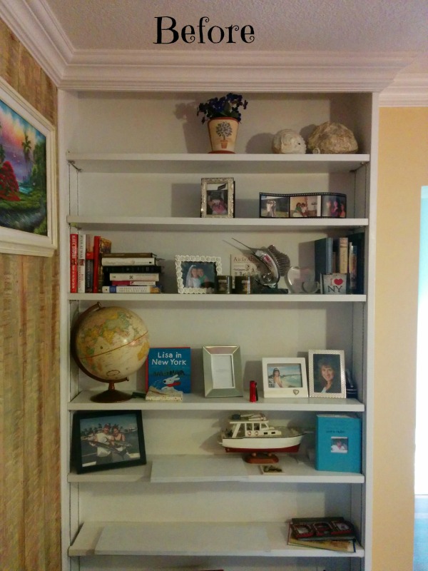 Book Shelf Before Close up