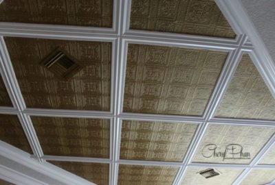 Faux Tin Ceiling on a Budget