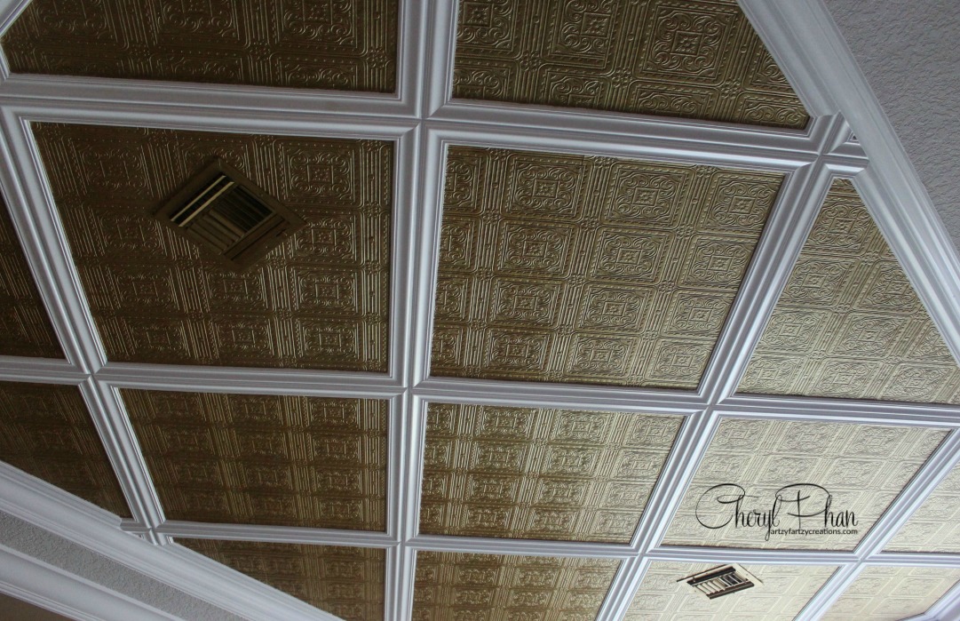 Faux Tin Ceiling On A Budget Easy Diy