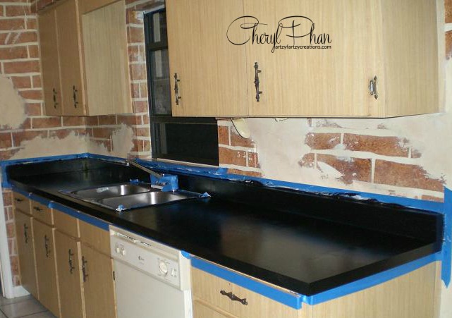 How To Paint Granite Counter Tops Artzy Fartzy Creations