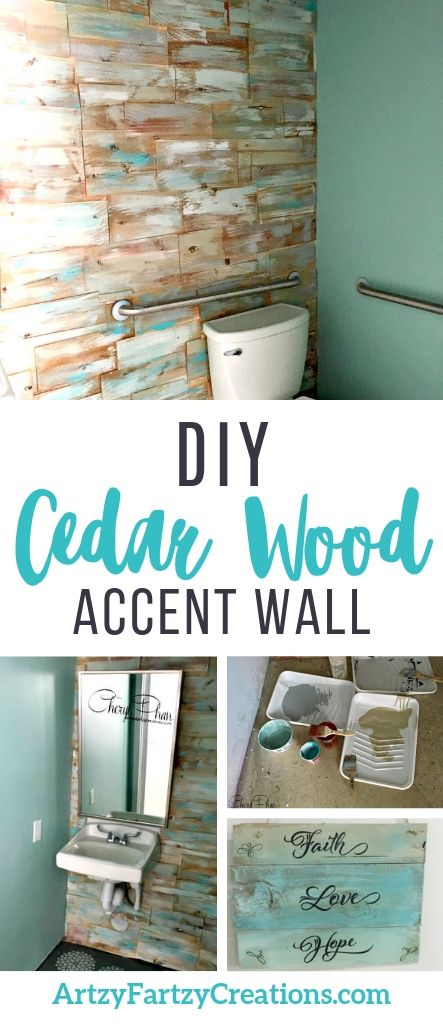 DIY Cedar Wood Accent Wall_ArtzyFartzyCreations.com | Faux Finish ...