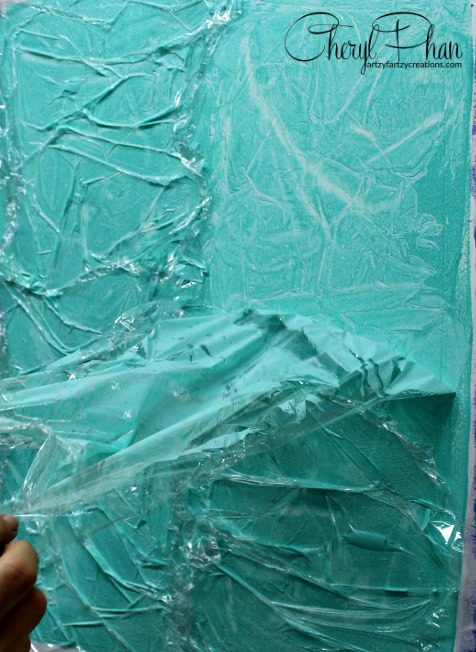 Tutorial How Faux Finish with Plastic Wrap Artzy Fartzy Creations