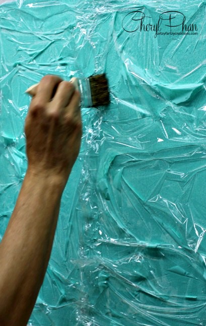 Plastic wrap hot sale painting