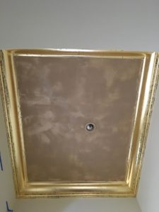 gold leaf ceiling installation  Gold leaf, Faux gold leaf, Gold ceiling