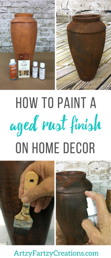 How to paint an aged rust finish on home decor | Faux Finish and Painting Tips by Cheryl Phan