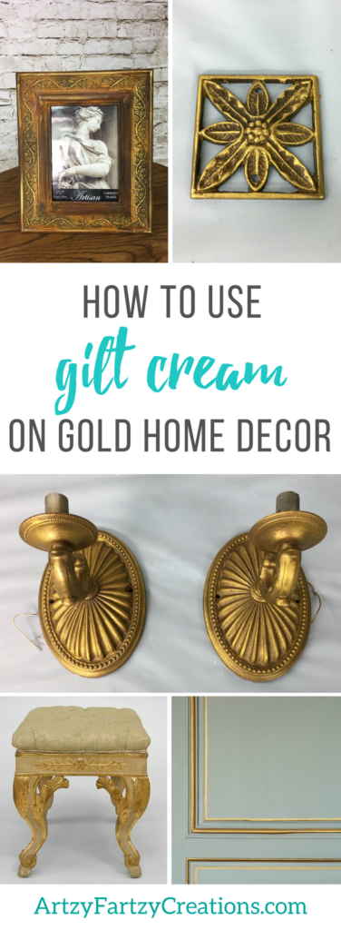 How to use gilt cream to make gold home decor | Painting tips by Cheryl Phan