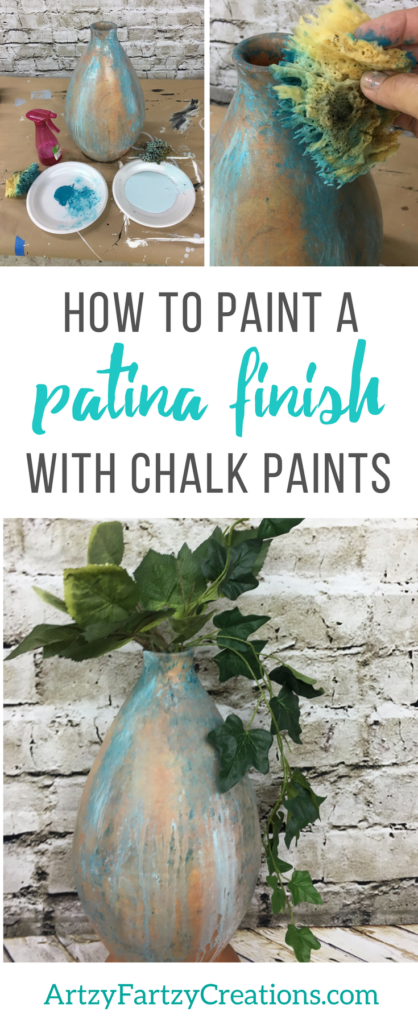 How to paint an authentic patina finish with chalk paints | Painting Tips by Cheryl Phan | Painted Home Decor Ideas + Patina DIY 