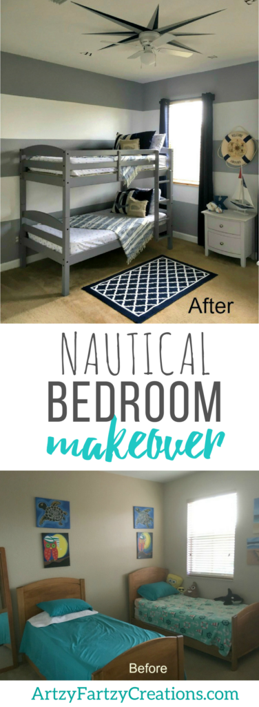 Nautical-themed Bedroom Makeover | Coastal Decorating Ideas & Nautical Bedroom Design | Boys Bedroom Ideas | Cheryl Phan