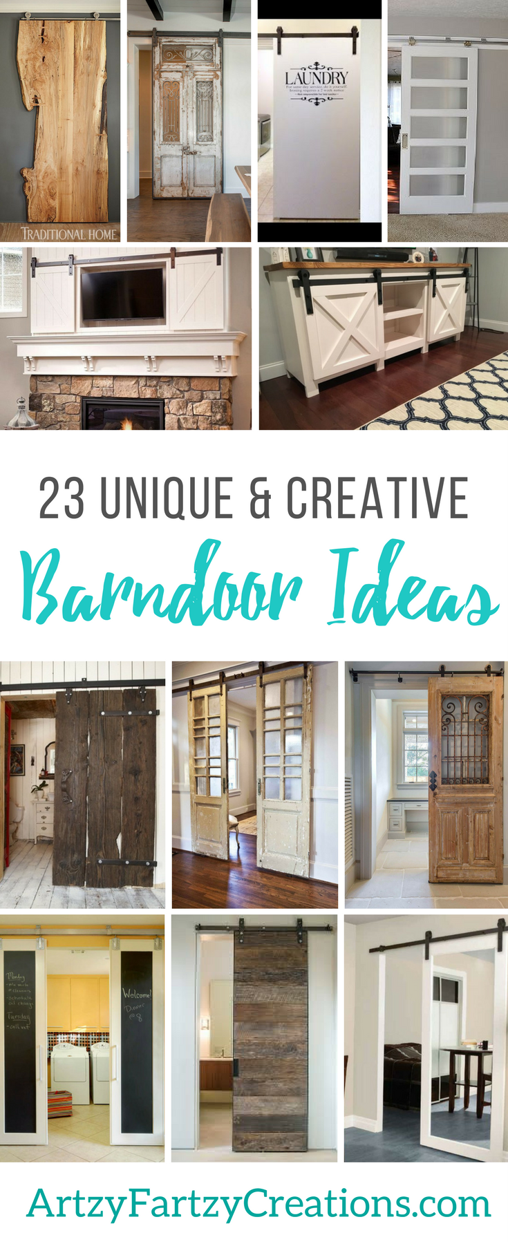  AF 23 Barndoor Ideas for your Home - Farmhouse Doors - Bypass Barndoor Furniture - Pantry - Kitchen - Laundry Room - Door Solutions - Contemporary Barndoors - Traditional Barndoors