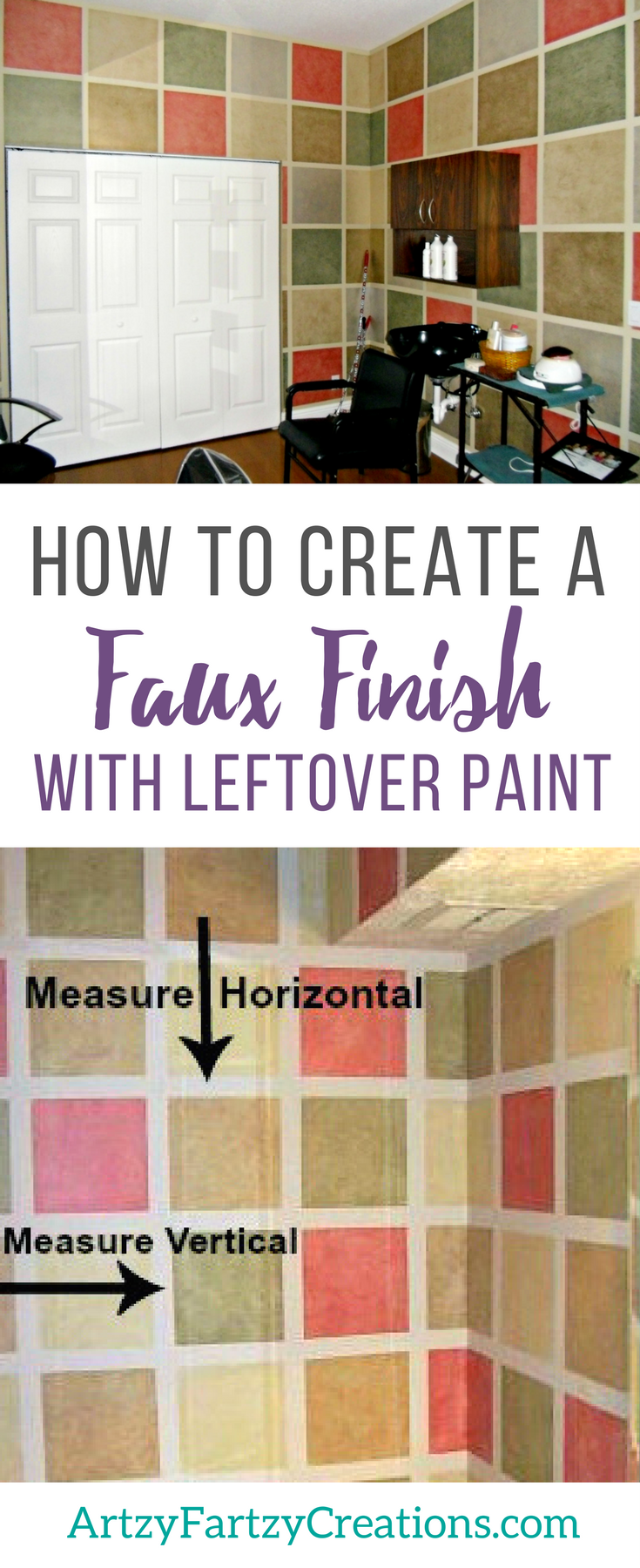 How to Faux Finish with Leftover Paint | Budget-friendly Decorating Ideas by Cheryl Phan | Accent Wall | Feature Wall | Rag Off Faux Finish