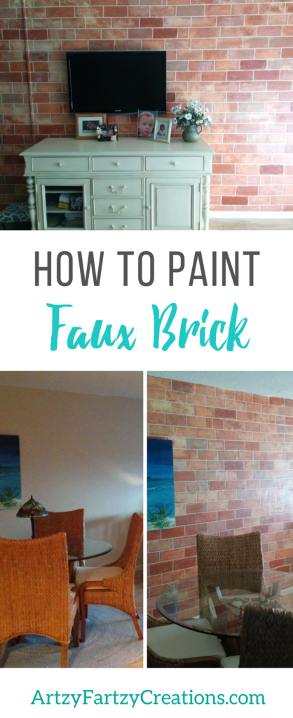 How to Faux Finish Brick by Cheryl Phan| Painted Feature Wall Ideas | Focal Wall | Faux Finish | Fake Brick