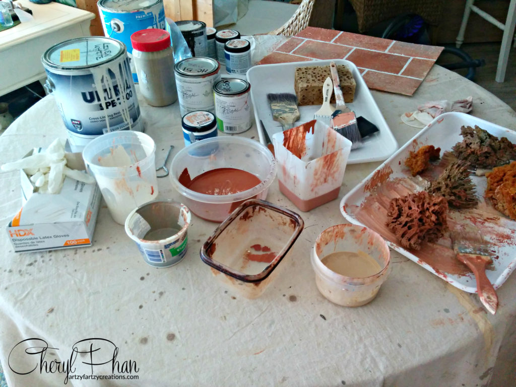 How to Paint Faux Brick - Cheryl Phan 