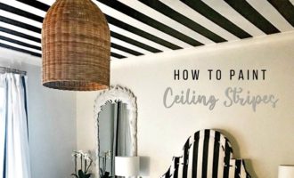 How to paint perfect ceiling stripes by Cheryl Phan