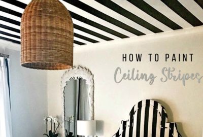 How to paint perfect ceiling stripes by Cheryl Phan