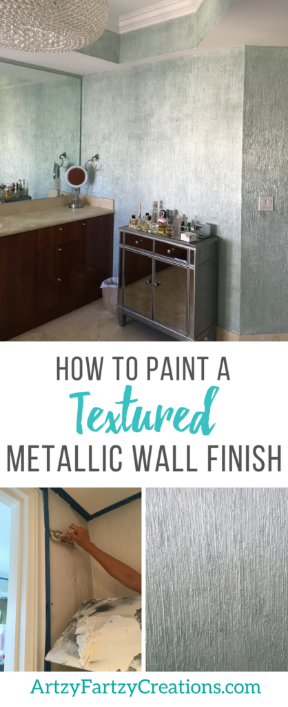 How to Paint a Textured Metallic Wall Finish by Cheryl Phan | Feature Wall , Accent Wall, Faux FInish |Textured Wall Finish