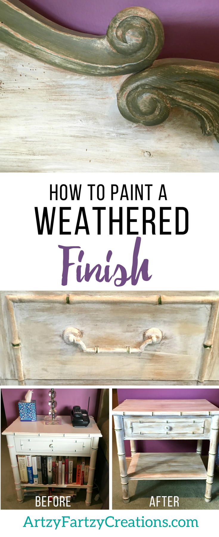 How to Paint a Beachy, Weathered Furniture Finish by Cheryl Phan | How to Paint Furniture | Furniture Painting Tips | Coast Furniture | Beach Decor | Furniture Makover Ideas | Rustic Bedroom Furniture 