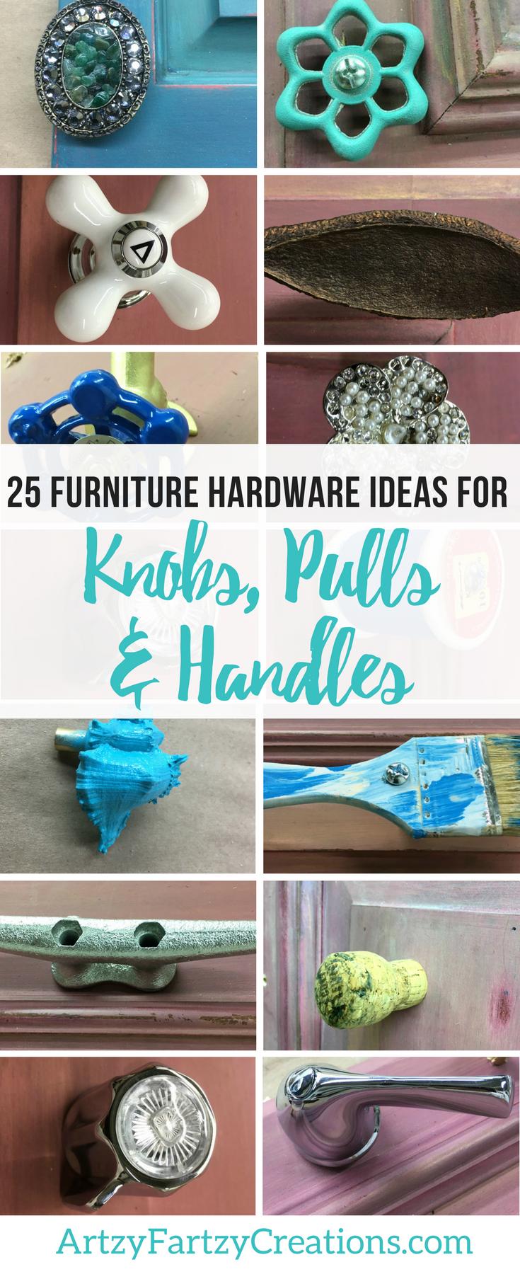 25 Furniture Hardware Ideas for Knobs, Pulls and Handles from the Unexpected | Cheryl Phan | Furniture Makeover Ideas | Drawer Handle Ideas | Drawer Pulls 