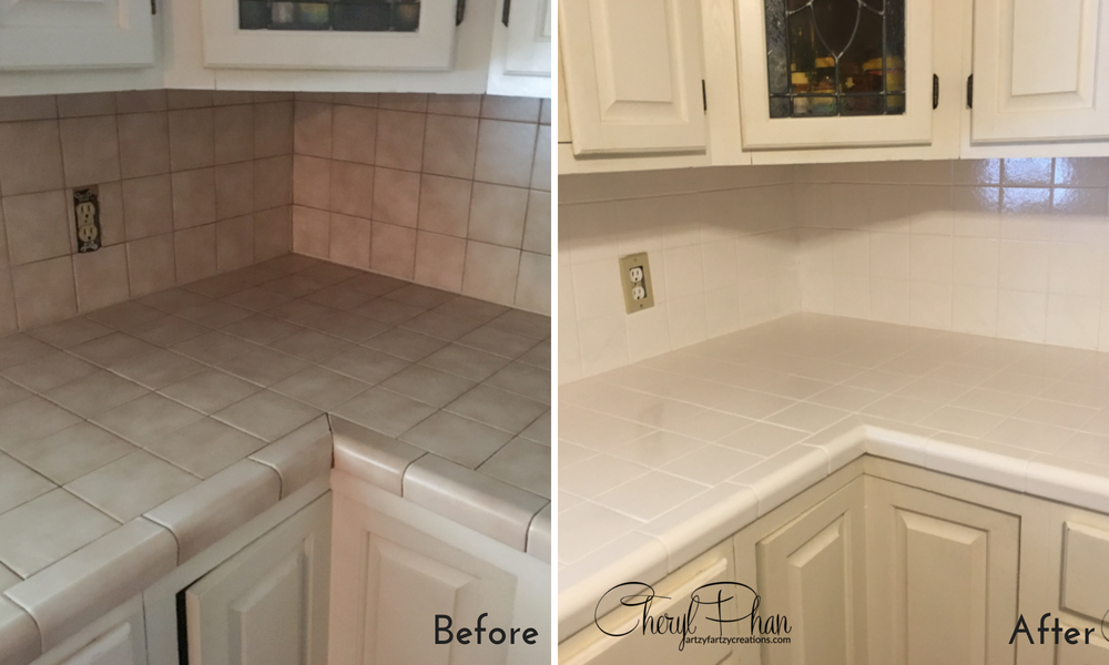 Paint Tile Countertops In Three Easy Steps By Cheryl Phan