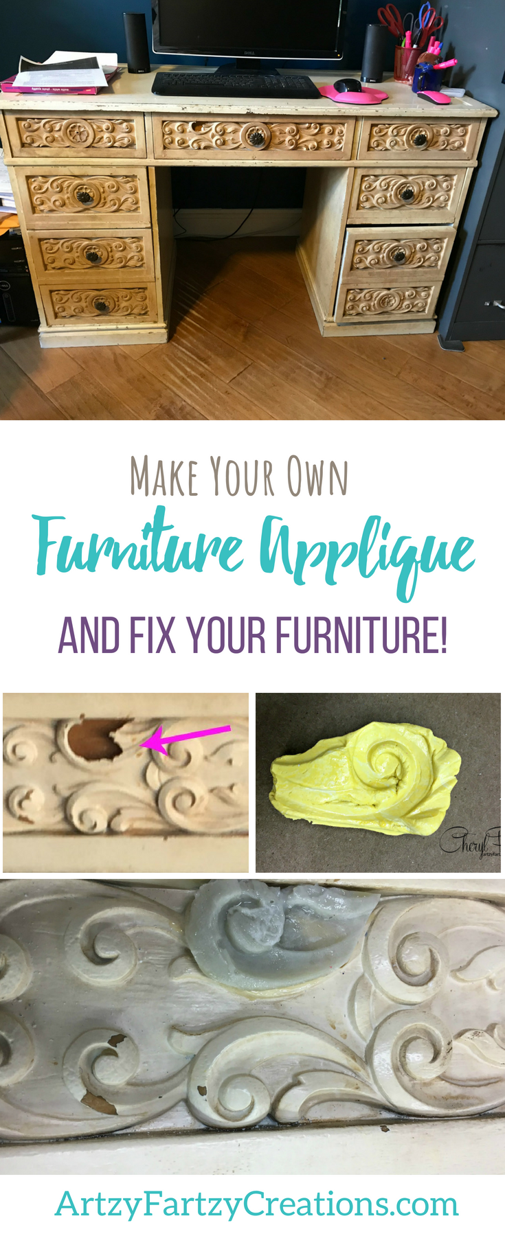 Make Your Own Furniture Applique and Fix your Furniture with Cheryl Phan|ArtzyFartzyCreations