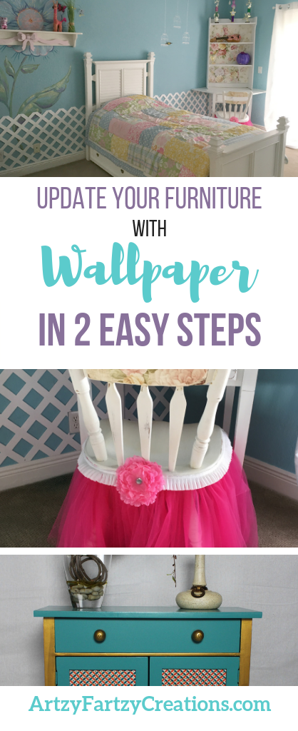 DIY Expert Cheryl Phan shares how to update your furniture with wallpaper. This is a super easy DIY project you can complete in just 2 steps, and the results are stunning!