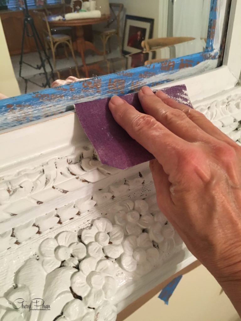 Budget-Friendly Home Makeovers - Mirror Makeover by Cheryl Phan @ ArtzyFartzyCreations.com