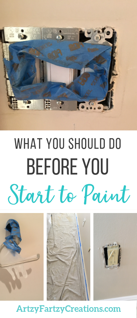 This is what you need to do before you start to paint - tips from DIY Expert and Painter Cheryl Phan or ArtyFarzyCreations.com