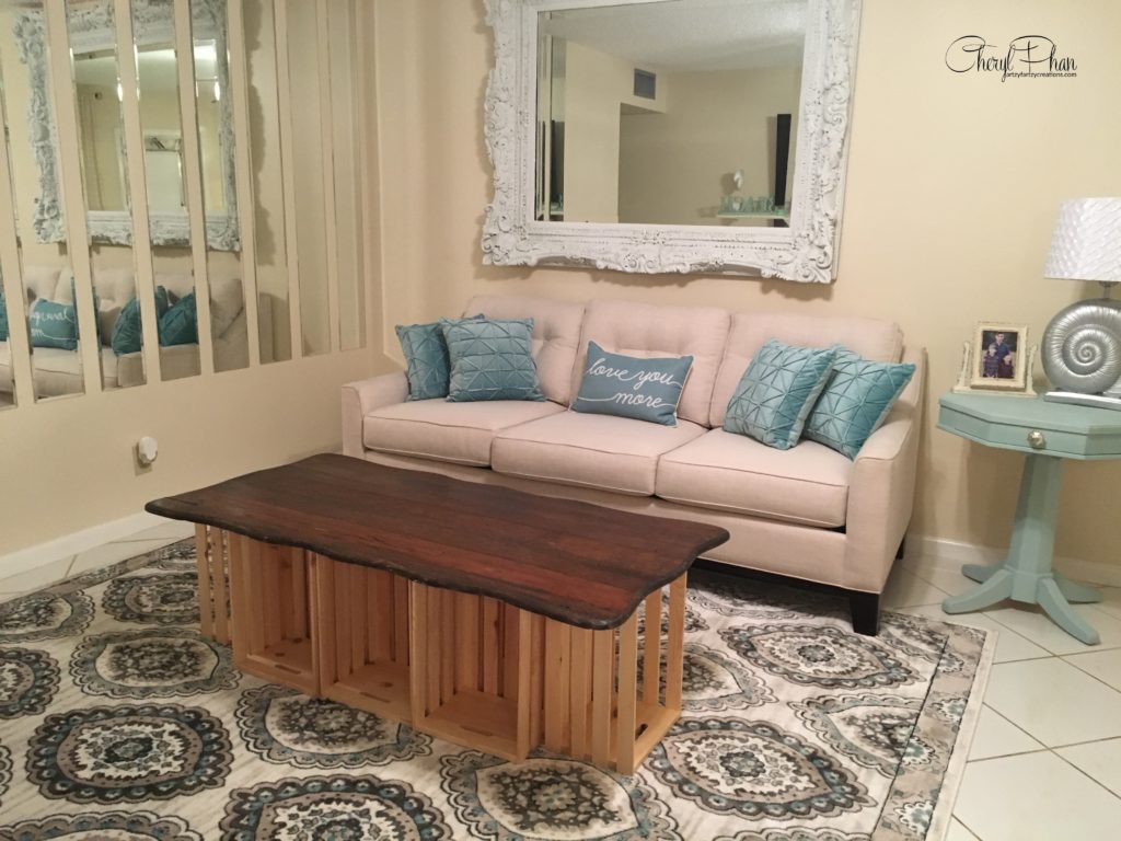 How to Design a Custom Wood Crate Coffee Table by Cheryl Phan | ArtzyFartzyCreations.com