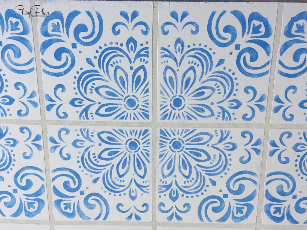 Portuguese Tile Fireplace Surround - Cheryl Phan ArtzyFartzyCreations.com