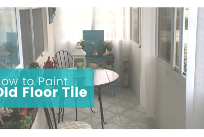 How to paint old outdated tile to look fresh and new by @Cheryl Phan - ArtzyFartzyCreations.com