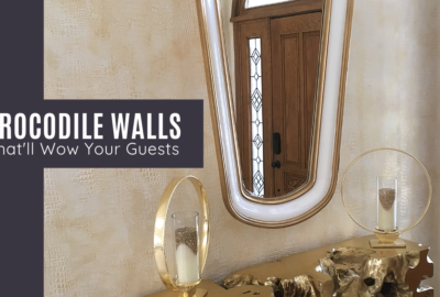 Bold & Spectacular Gold Crocodile Walls Your Guests Won’t Stop Talking About by Cheryl Phan_ArtzyFartzyCreations.com