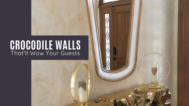 Bold & Spectacular Gold Crocodile Walls Your Guests Won’t Stop Talking About by Cheryl Phan_ArtzyFartzyCreations.com