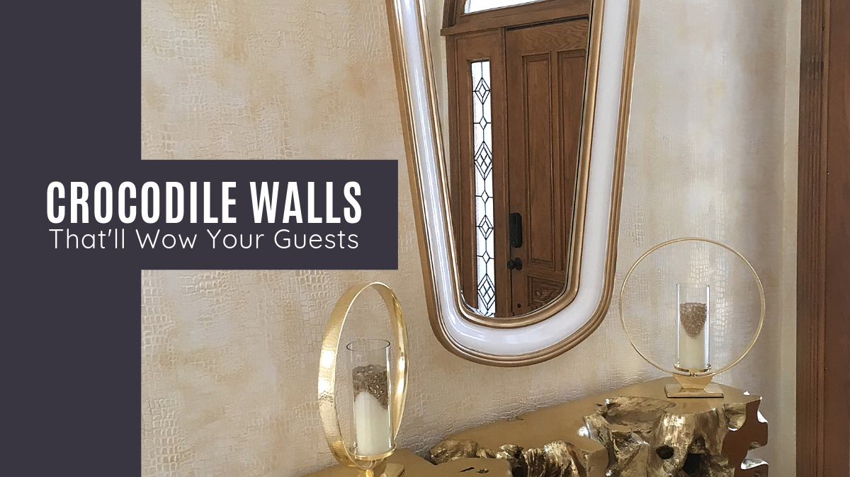 Bold & Spectacular Gold Crocodile Walls Your Guests Won’t Stop Talking About by Cheryl Phan_ArtzyFartzyCreations.com