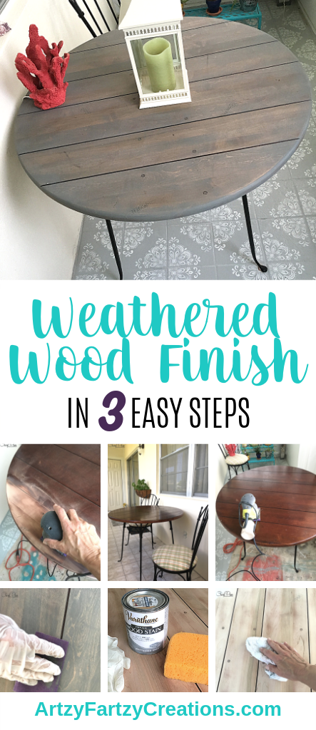 Create a Weathered Wood Finish Table in 3 Easy Steps_Cheryl Phan_ArtzyFartzyCreations.com