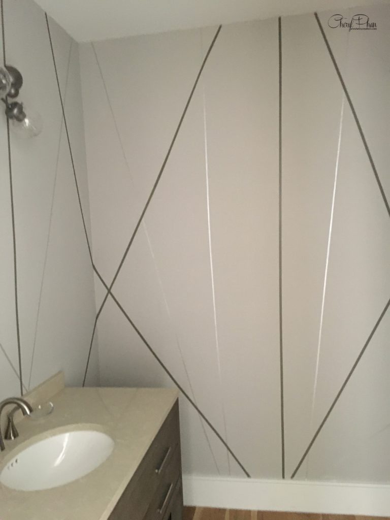 Simple and Fast Modern Wall Finish You Can Do In One day by Cheryl Phan @ArtzyFartzyCreations.com