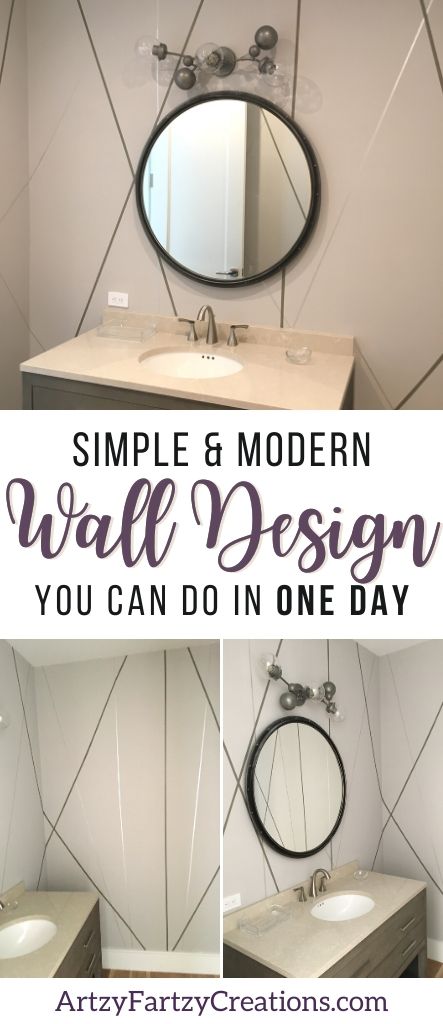 Simple and Fast Modern Wall Finish You Can Do In One day by Cheryl Phan @ArtzyFartzyCreations.com