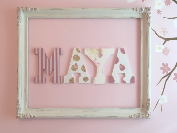 The trick to hanging letters on a wall by Cheryl Phan