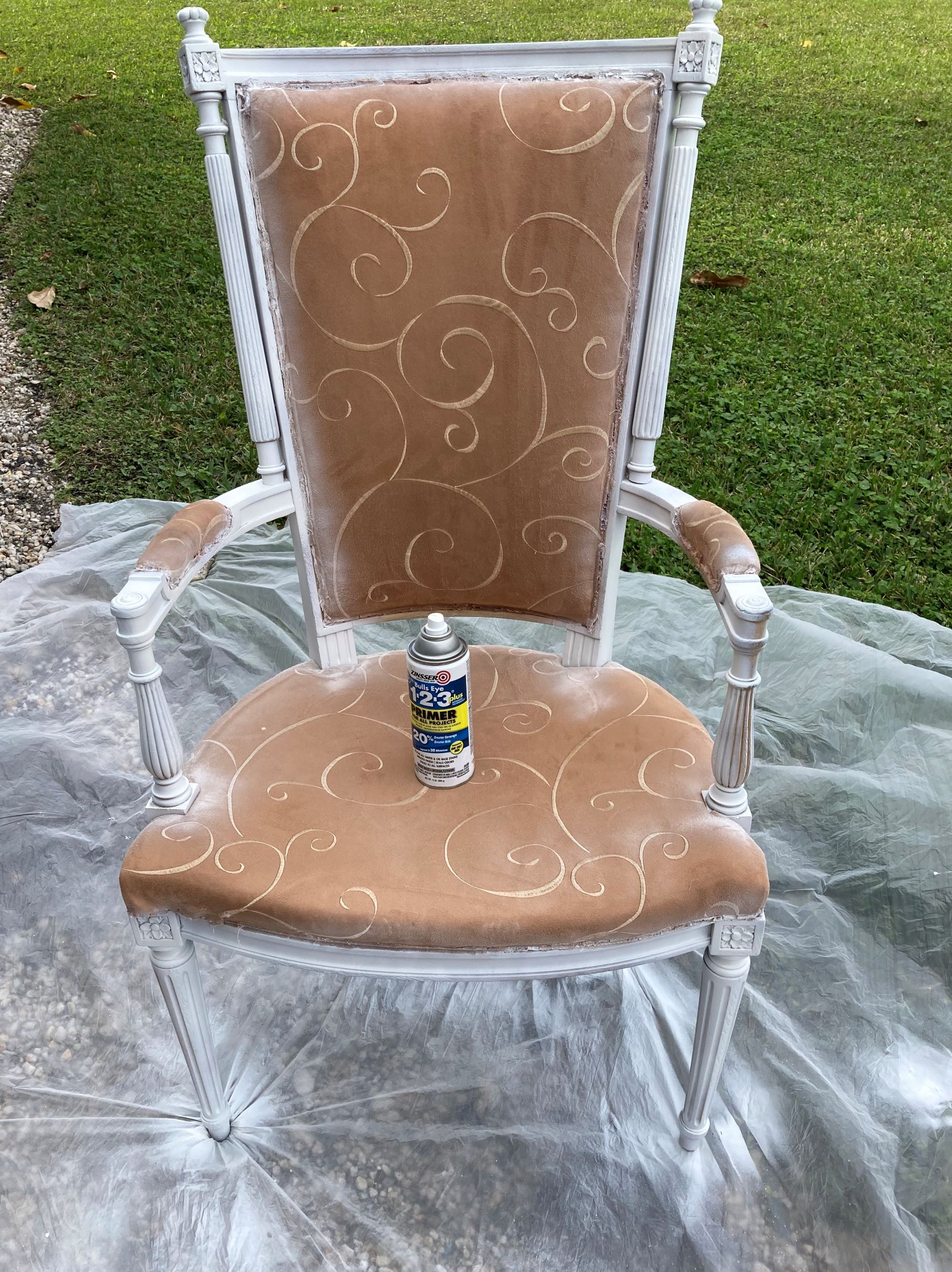 How to repurpose a chair with fur_ArtzyFartzyCreations.com