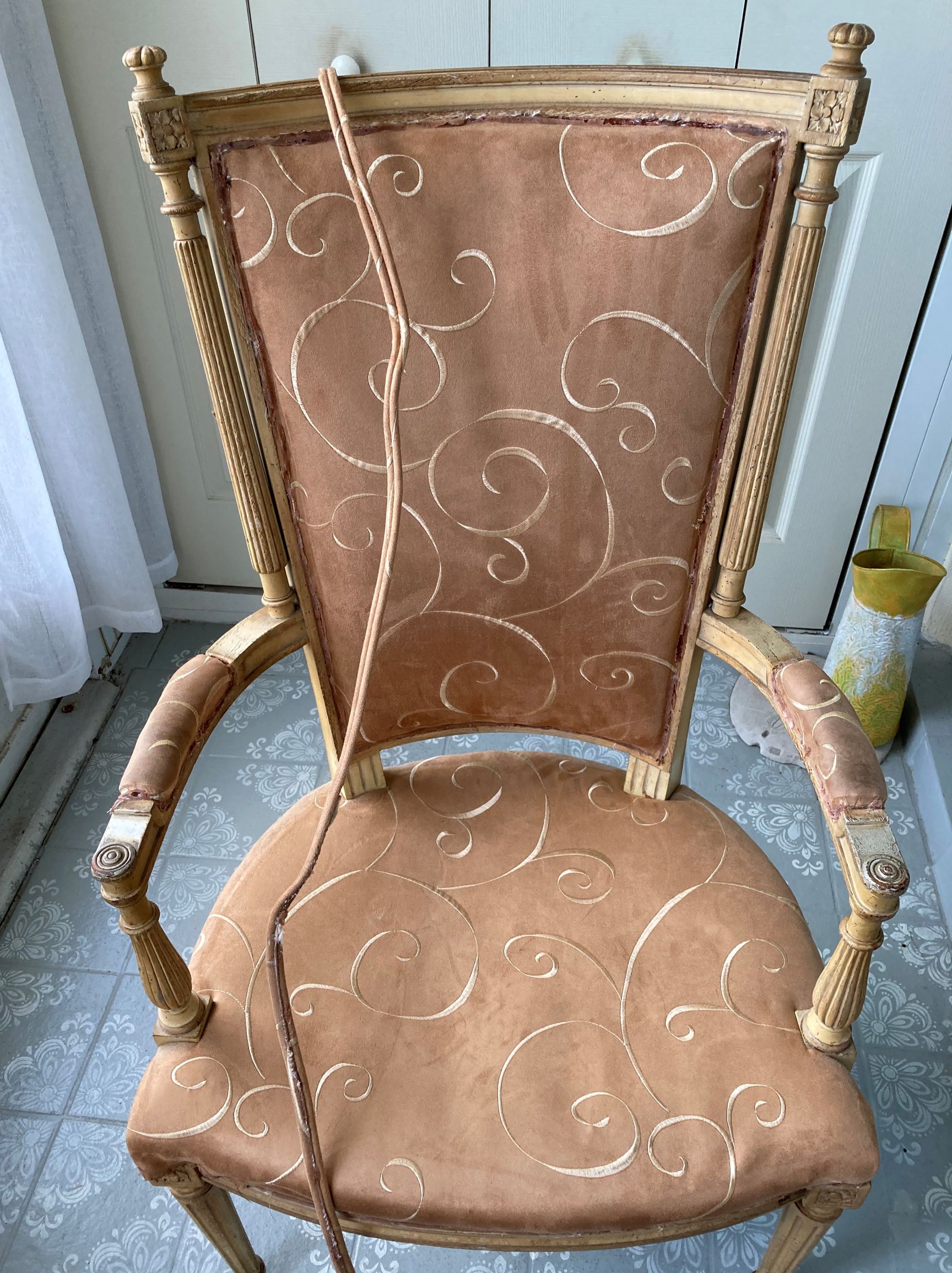 Reupholstering a chair with cording sale