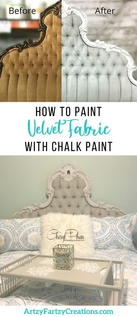 How to paint velvet fabric with chalk paint