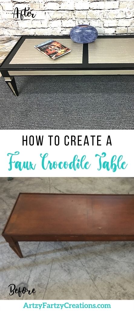 How to create a faux crocodile table by Cheryl Phan