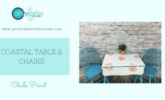 Coastal table and chair makeover by Cheryl Phan