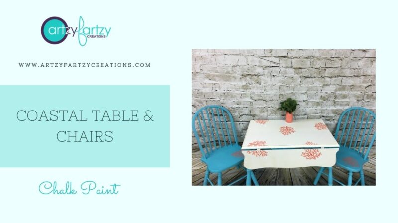 Coastal table and chair makeover by Cheryl Phan