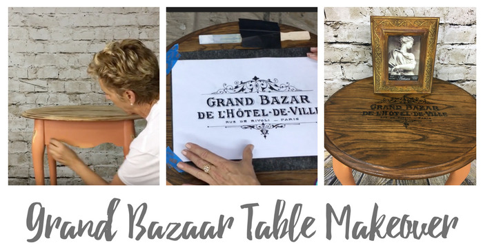Learn how to stain, chalk paint, and transfer an image to create a one-of-a-kind table