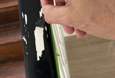 Image showing peeling latex paint over oil-based paint. Learn why it happens and how to fix it for a smooth, durable finish.