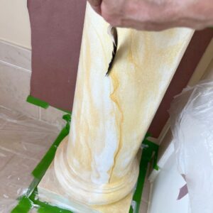 Marbleized Faux Columns 