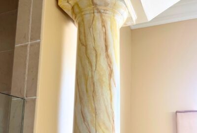 Marbleized Faux Columns